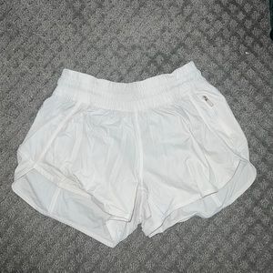 Lululemon White Athletic Shorts